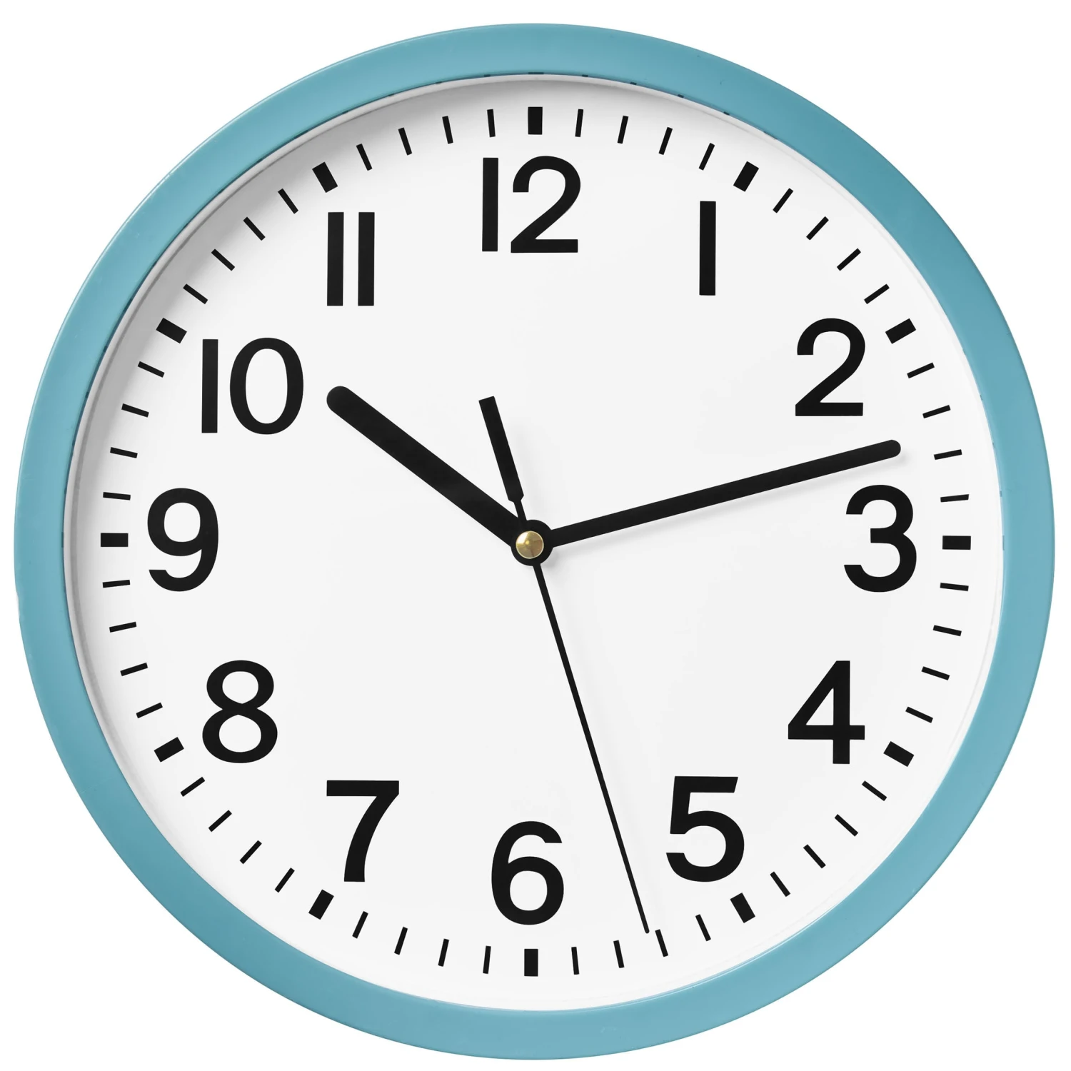 Zifferblatt Weiß Mit Arabischen Schwarzen Ziffern BATTERIEBETRIEBEN In Blau