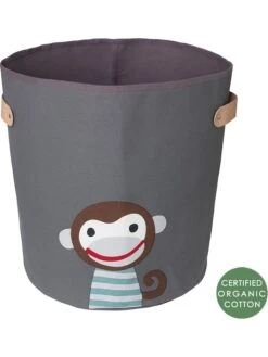 Aufbewahrungskorb "Boss Monkey" In Grau - (H)42 X Ø 37 Cm