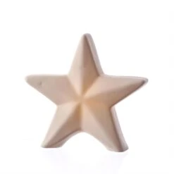 LED Stern Dekostern Porzellan Inkl. Batterien H: 19cm In Weiß