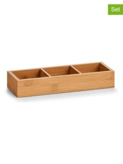 2er-Set: Ordnungsboxen In Bambus - (B)28 X (H)4,5 X (T)10 Cm